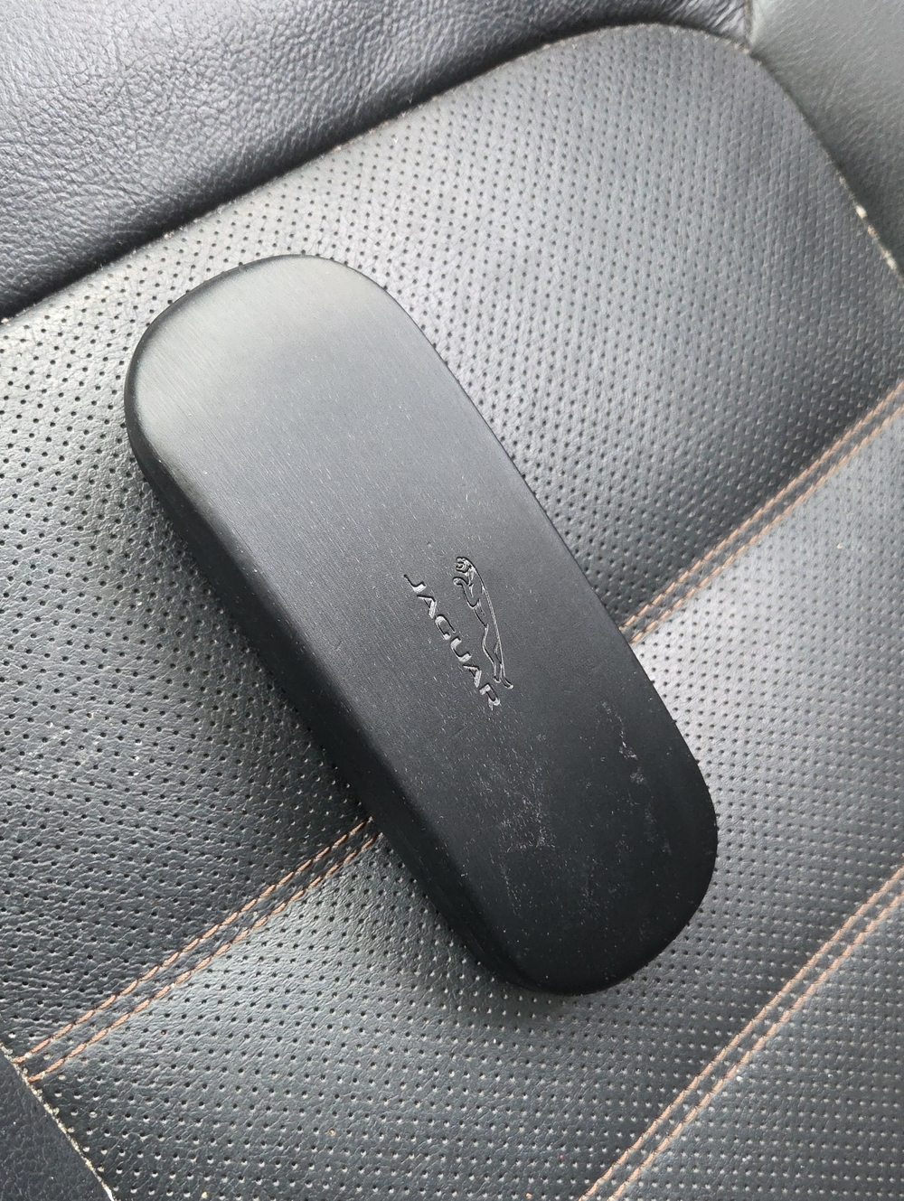 Jaguar Men's Black Eyewear Case - Sleek Protective Sunglass Holder